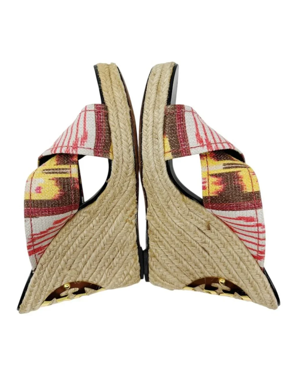 Tory Burch Kristen Espadrille Wedge Sandals Multicolor Size 9M